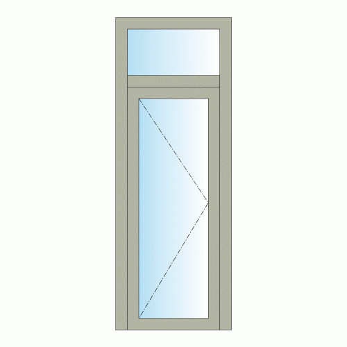 Jednokřídlé vchodové dveře s nadsvětlíkem